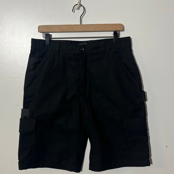 Dickies Black Carpenter Workwear Cargo Pockets Utility Shorts Mens Size 32 - Picture 1 of 7